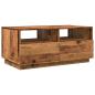 Preview: Couchtisch mit LED-Leuchten Altholz-Optik 90x49x40 cm
