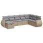 Preview: 8-tlg. Garten-Sofagarnitur mit Kissen Beige Poly Rattan