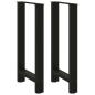 Preview: Bartischbeine Schwarz 2 Stk. 40x(90-91) cm Stahl