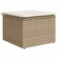 Preview: 6-tlg. Garten-Sofagarnitur mit Kissen Beige Poly Rattan Akazie