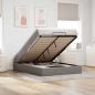 Preview: ARDEBO.de - Ottoman-Bett mit Matratze Taupe 140x200 cm Stoff