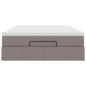 Preview: Ottoman-Bett mit Matratze Taupe 140x200 cm Stoff