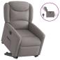 Preview: ARDEBO.de - Relaxsessel mit Aufstehhilfe Elektrisch Taupe Stoff