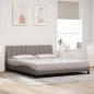 Preview: ARDEBO.de - Bettgestell ohne Matratze "Hanko" Taupe 180x200 cm Stoff