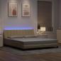 Preview: Bettgestell ohne Matratze "Hanko" Creme 180x200 cm Stoff