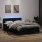 Preview: Boxspringbett mit Matratze & LED Dunkelgrün 160x220 cm Samt