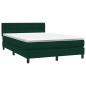 Preview: Boxspringbett mit Matratze & LED Dunkelgrün 160x220 cm Samt