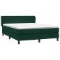 Preview: Boxspringbett mit Matratze Dunkelgrün 160x220 cm Samt