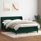 Preview: Boxspringbett mit Matratze Dunkelgrün 160x220 cm Samt
