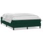 Preview: Boxspringbett mit Matratze Dunkelgrün 160x220 cm Samt