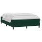 Preview: Boxspringbett mit Matratze Dunkelgrün 160x220 cm Samt