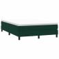 Preview: Boxspringbett mit Matratze Dunkelgrün 160x220 cm Samt