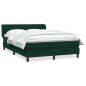 Preview: Boxspringbett mit Matratze Dunkelgrün 160x220 cm Samt
