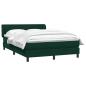 Preview: Boxspringbett mit Matratze Dunkelgrün 160x220 cm Samt