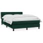 Preview: Boxspringbett mit Matratze Dunkelgrün 160x220 cm Samt