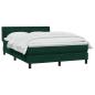 Preview: Boxspringbett mit Matratze Dunkelgrün 160x220 cm Samt