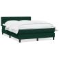 Preview: Boxspringbett mit Matratze Dunkelgrün 160x220 cm Samt