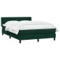 Preview: Boxspringbett mit Matratze Dunkelgrün 160x220 cm Samt