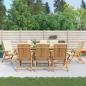 Preview: ARDEBO.de - Klappst?hle Verstellbar mit Auflagen 8 Stk. Massivholz Teak