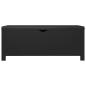 Preview: Sitzbank mit Stauraum Kissen Schwarz 105x40x45cm Holzwerkstoff