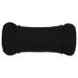 Preview: Arbeitsseil Schwarz 5 mm 25 m Polyester