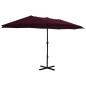 Preview: Sonnenschirm mit Aluminium-Mast 460x270 cm Bordeauxrot