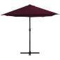 Preview: Sonnenschirm mit Aluminium-Mast 460x270 cm Bordeauxrot