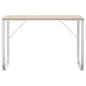 Preview: Computertisch Weiß und Eiche-Optik 110x60x73 cm Holzwerkstoff