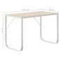 Preview: Computertisch Weiß und Eiche-Optik 110x60x73 cm Holzwerkstoff