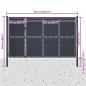 Preview: Gartentor aus Stahl 350 x 200 cm Anthrazit