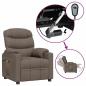 Preview: ARDEBO.de - Massagesessel Elektrisch Taupe Stoff