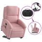 Preview: Massagesessel mit Aufstehhilfe Rosa Samt
