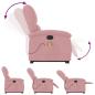 Preview: Massagesessel mit Aufstehhilfe Rosa Samt