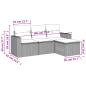 Preview: 4-tlg. Garten-Sofagarnitur mit Kissen Beige Poly Rattan