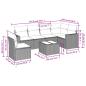 Preview: 7-tlg. Garten-Sofagarnitur mit Kissen Beige Poly Rattan