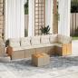 Preview: ARDEBO.de - 7-tlg. Garten-Sofagarnitur mit Kissen Beige Poly Rattan