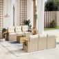 Preview: ARDEBO.de - Patio Sofa Set 6-Sitzer Beige and Cream