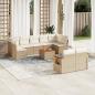 Preview: ARDEBO.de - Patio Sofa Set 9-Sitzer Beige and Cream
