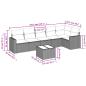 Preview: 7-tlg. Garten-Sofagarnitur mit Kissen Beige Poly Rattan