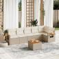 Preview: ARDEBO.de - Patio Sofa Set 6-Sitzer Beige and Cream