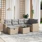 Preview: ARDEBO.de - 7-tlg. Garten-Sofagarnitur mit Kissen Beige Poly Rattan