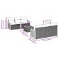 Preview: 7-tlg. Garten-Sofagarnitur mit Kissen Beige Poly Rattan