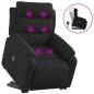 Preview: Massagesessel mit Aufstehhilfe Schwarz Stoff