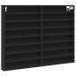 Preview: Vitrinenschrank Schwarz 100x8,5x75 cm Holzwerkstoff