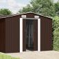 Preview: ARDEBO.de - Gerätehaus 257x392x181 cm Metall Braun