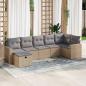 Preview: ARDEBO.de - 7-tlg. Garten-Sofagarnitur mit Kissen Beige Poly Rattan