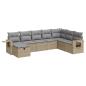 Preview: 8-tlg. Garten-Sofagarnitur mit Kissen Beige Poly Rattan