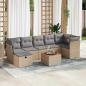 Preview: ARDEBO.de - 8-tlg. Garten-Sofagarnitur mit Kissen Beige Poly Rattan