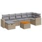 Preview: 8-tlg. Garten-Sofagarnitur mit Kissen Beige Poly Rattan