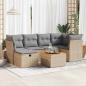 Preview: ARDEBO.de - 7-tlg. Garten-Sofagarnitur mit Kissen Beige Poly Rattan